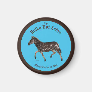 Aimant Pub anglais Polka Dot Zebra
