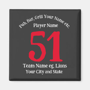 Aimant Pub Bar Grill Nom Votre nom Barbecue