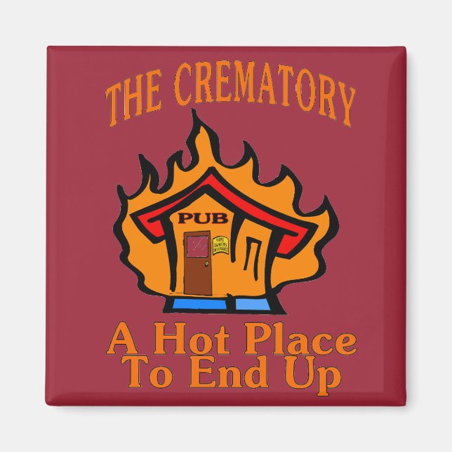 Aimant Pub crématoire Hot Place (Devant)