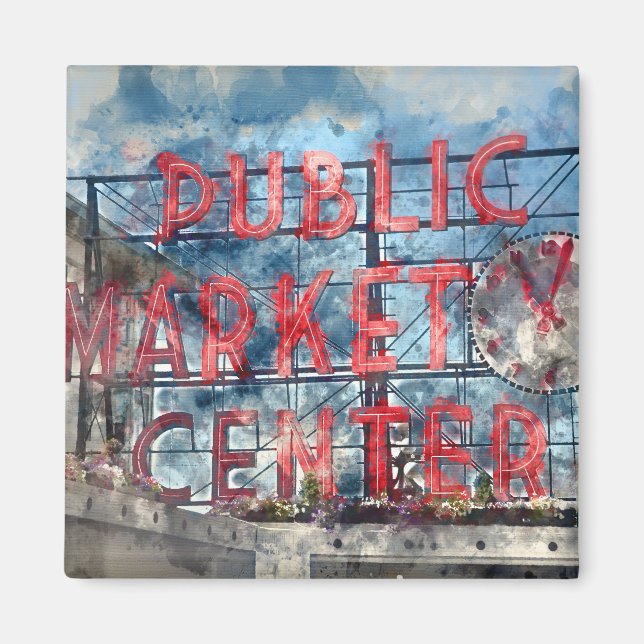 Aimant Public Market Center à Seattle Washington (Devant)
