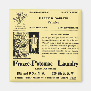 Aimant Publicité de journal de blanchisserie