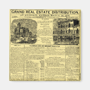 Aimant Publicité de journal d'immobiliers du Kansas