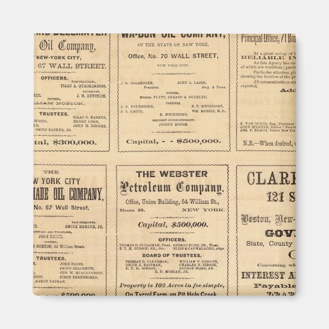 Aimant Publicité pétrolière (Devant)