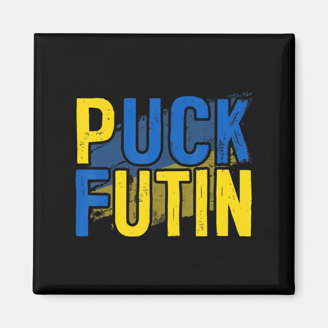 Aimant Puck Foutine Mème Je Suis Aux Côtés De L'Ukraine A (Devant)