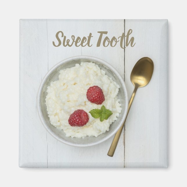 Aimant Pudding de riz à dents sucrées avec dessert de fra (Devant)