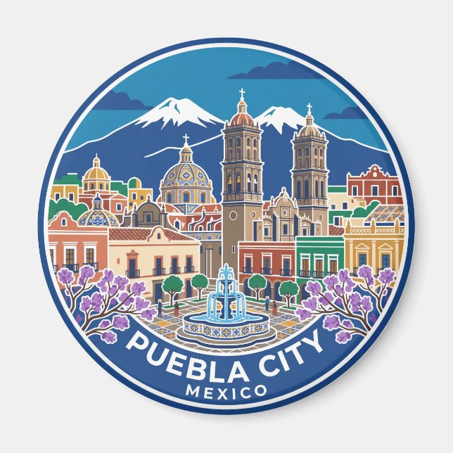 Aimant Puebla Ciudad Mexique (Devant)