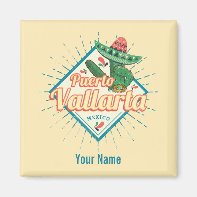 Aimant Puerto Vallarta Jalisco Mexique danse cactus (Devant)