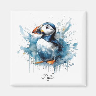 Aimant Puffin Splash, personnalisé