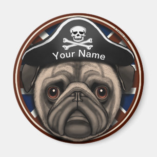 Aimant Pug Pirate