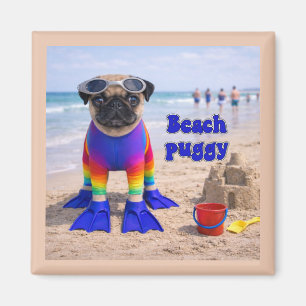 Aimant Puggy de la plage