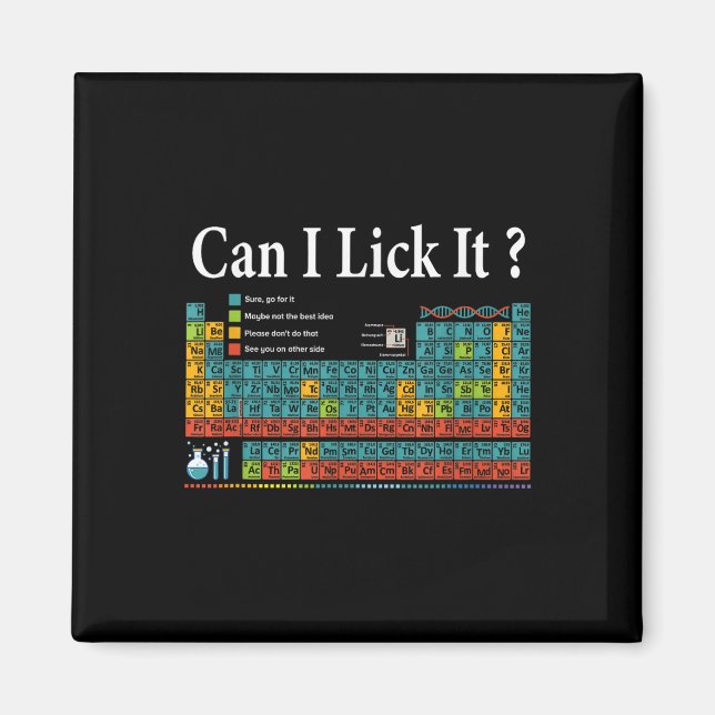 Aimant Puis-je le Lick Table périodique Enseignant Enfant (Devant)
