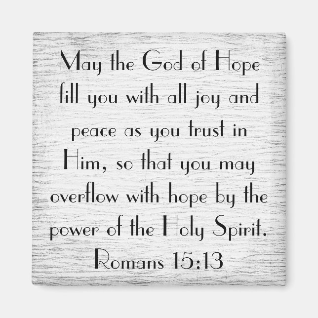 Aimant Puissance du verset de la Bible de l'Esprit Saint  (Devant)