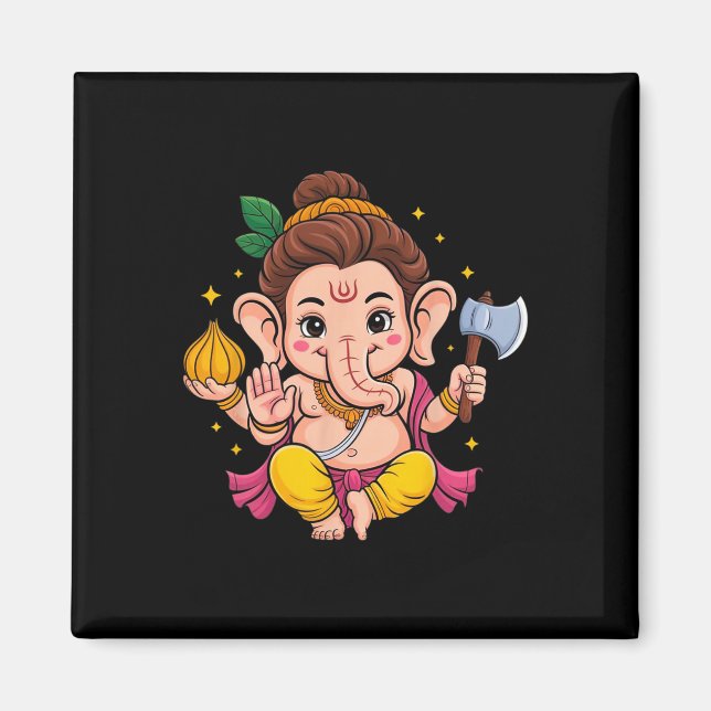 Aimant Puja hindou Ganesha Dieu éléphant Inde Méditation  (Devant)
