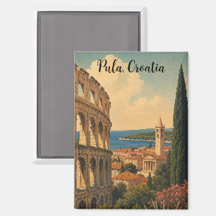 Aimant Pula Croatie Istrie Europe Voyage Vintage