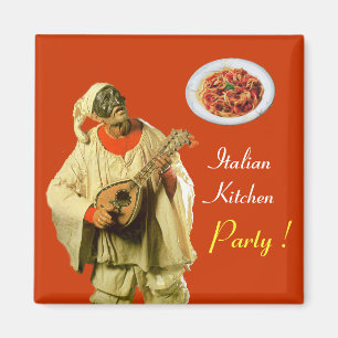 Aimant PULCINELLA ITALIAN KITCHEN PARTI, orange