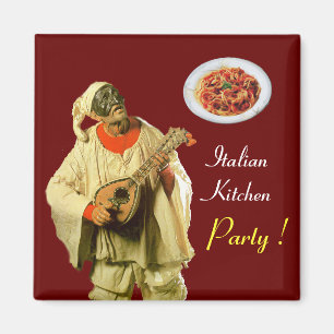 Aimant PULCINELLA ITALIAN KITCHEN PARTI, rouge