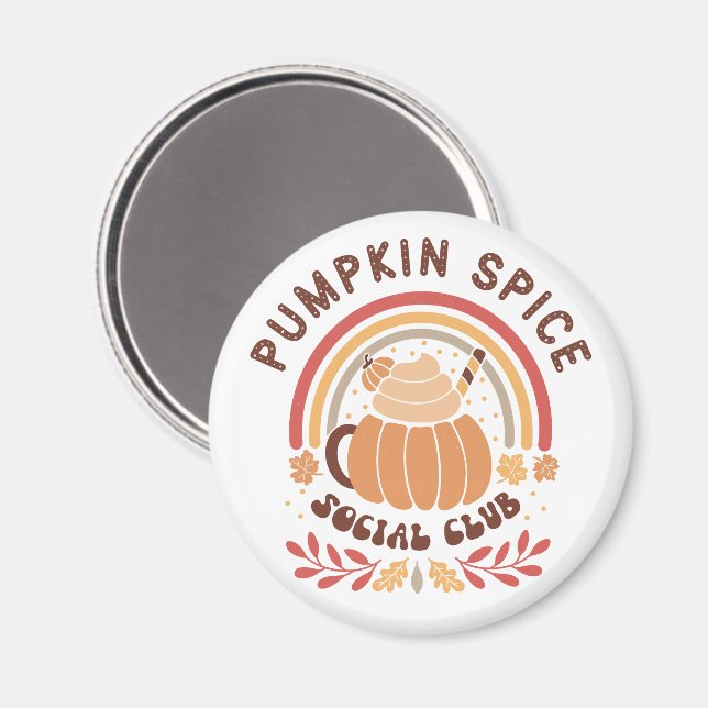 Aimant Pumpkin Spice Social Club – Cute Fall PSL  (Recto/Verso)