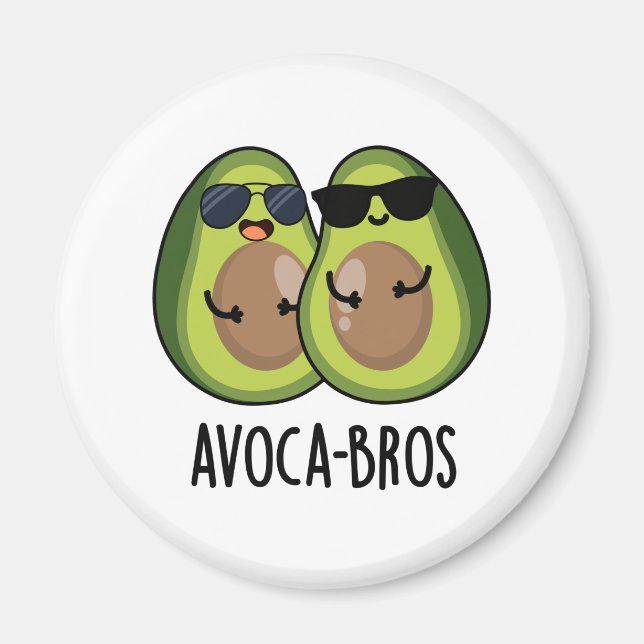Aimant Pun Avoca-bros amusant Avocado (Devant)