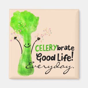 Aimant Pun Celery Positif - Celerybrate Bonne vie