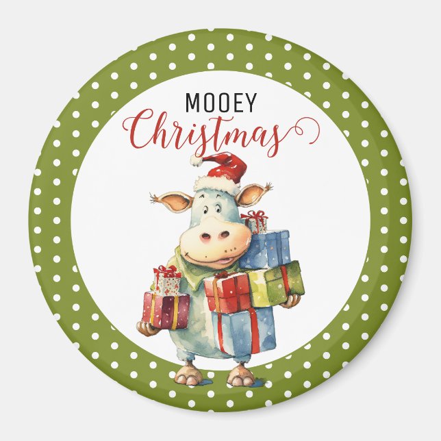 Aimant Pun de vache de Noël (Devant)