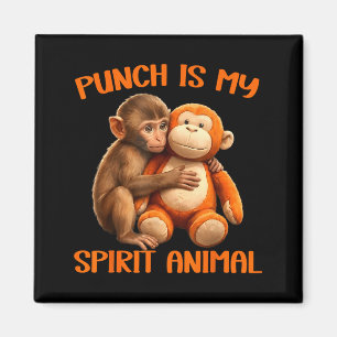 Aimant Punch est l'animal spirituel mignon punch singe mè