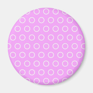Aimant pünchen lila rose points polka dots