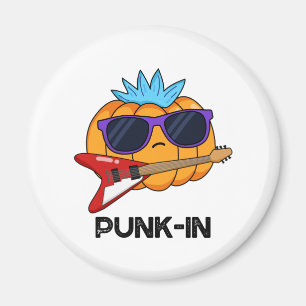Aimant Punk in Funny Punk Rock Citrouille Pun