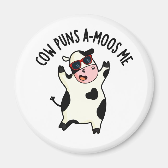 Aimant Puns de vache Amoos Me Drôle Pun de vache (Devant)