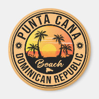 Punta Cana Dominican Palm Tree Beach Vintage
