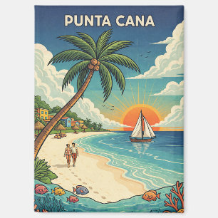 Aimant Punta Cana République dominicaine Voyage Vintage