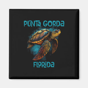Aimant Punta Gorda Floride Fl Rétro Vintage Plage Mer Tor