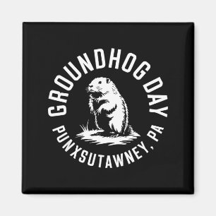 Aimant Punxsutawney Jour de la marmotte ombre drôle