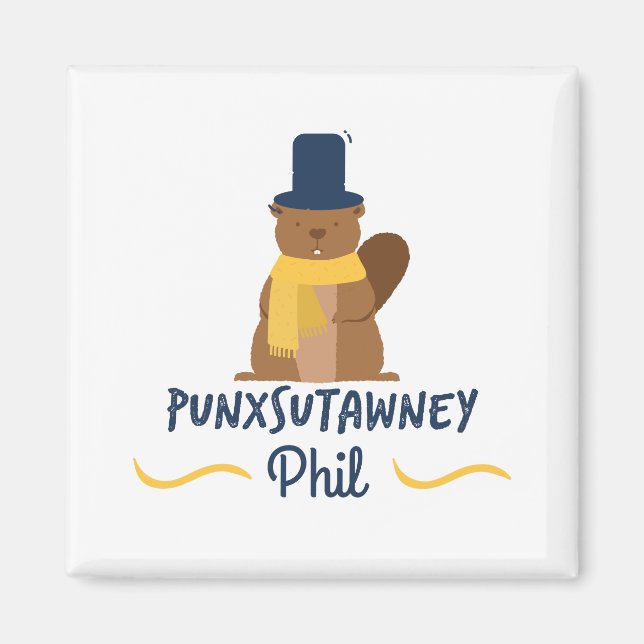 Aimant Punxsutawney Phil // Jour de la pub (Devant)
