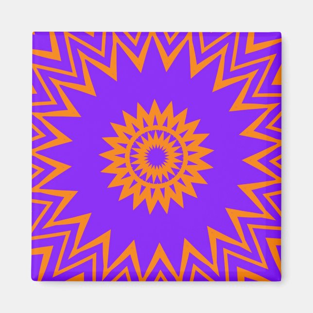 Aimant Purple and Orange Sun Rays (Devant)