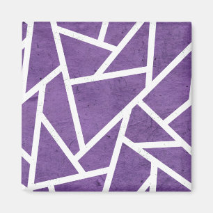 Aimant Purple and white mosaic pattern