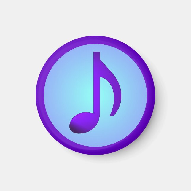Aimant Purple Blue Elegant Music Note (Devant)