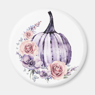 Aimant Purple citrouille mignon fleurs automne fleurs