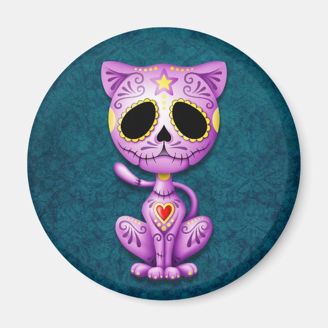 Aimant Purple et bleu Zombie sucre Kitten (Devant)