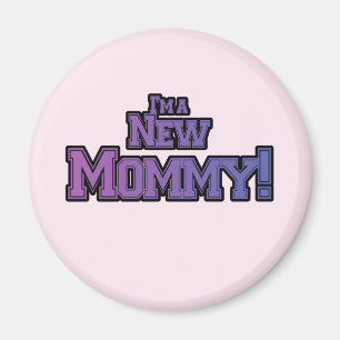 Aimant Purple Je suis une nouvelle maman Tshirts et cadea