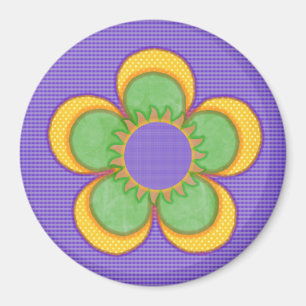 Aimant Purple n vert Fleur Sunburst