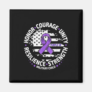 Aimant Purple Up For Military Kid Us Drapeau Cool Militai