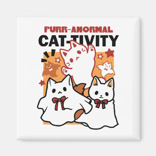 Aimant Purr-anormal Cat Cat mignonne Halloween Conception