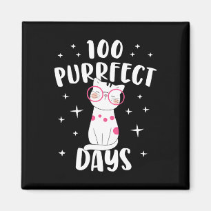 Aimant Purrfect Days Chat Happy 100e Jour De Costum De L'