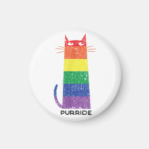 Aimant Purride Shirt LGBT Drôle Gay pride Chat Saying Gra