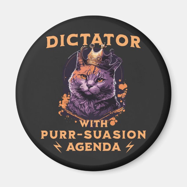 Aimant Purrsuasion Agenda Drôle King Cat (Devant)