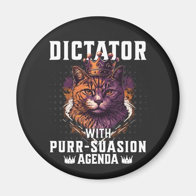 Aimant Pursuasion Agenda Funny Bossy Cat (Devant)