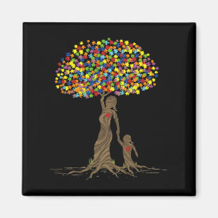 Aimant Puzzle Arbre Amour Maman Et Fille Autiste Autisme