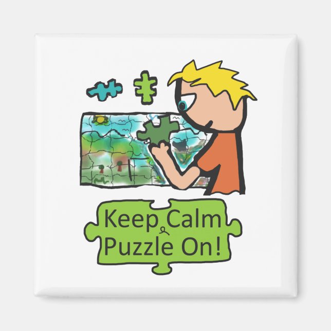 Aimant Puzzle Conserver le calme (Devant)