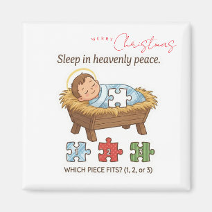 Aimant Puzzle de Jésus bébé, jeu de motif magnétique