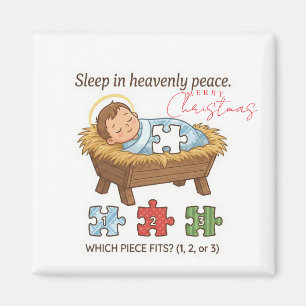 Aimant Puzzle de Jésus bébé, jeu de motif magnétique